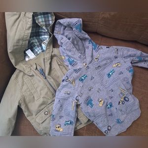 24 month toddler Carter’s utility jacket and Carter’s construction sweatshirt